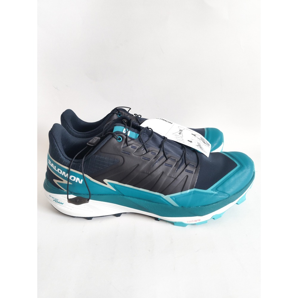 New Salomon Trail Running Shoes 13 Mens Thundercross Charcoal Teal Cushioned